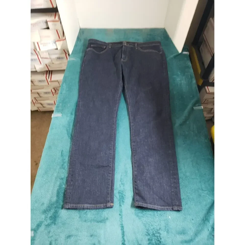 J.Crew Jeans Size 36x30 Mens Blue Denim Pant Stretch Dark Mid Rise Slim Straight